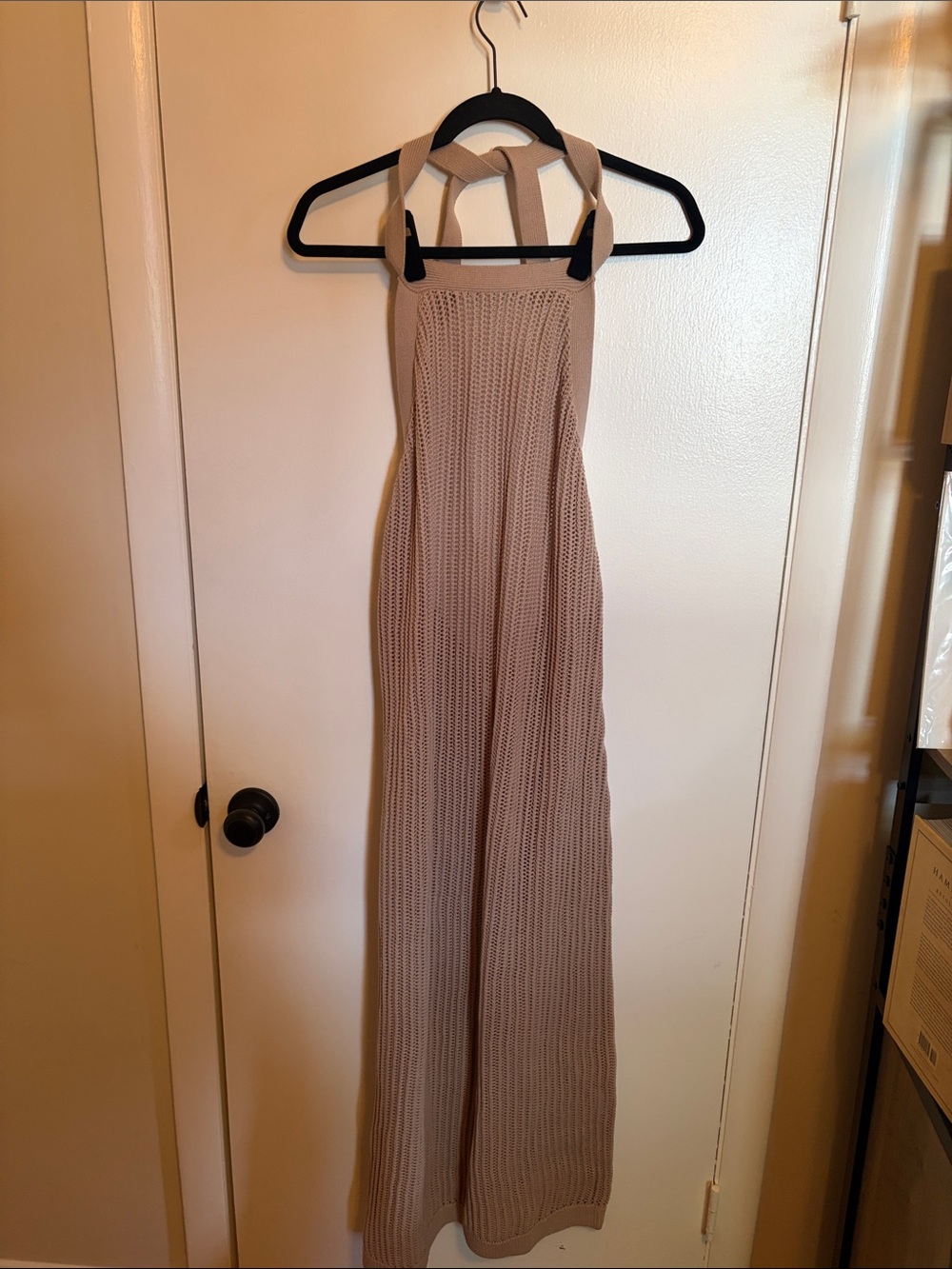 summersalt Taupe Knit Halter Wide Coverup